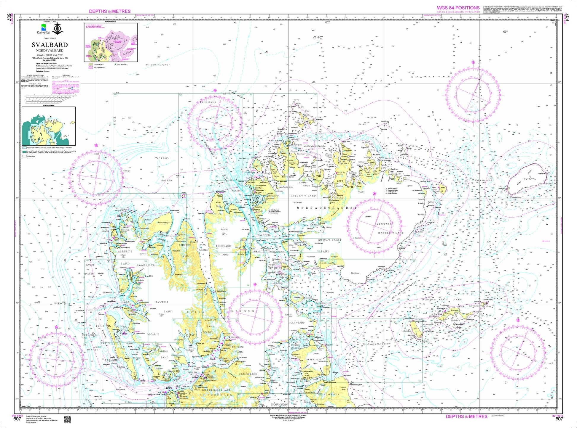 Nordsvalbard - 507 - Norway Kartverket Nautical Charts