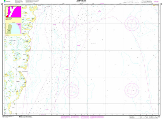 Storfjorden Sør, Isbukta - Kvalpynten - 528 - Norway Kartverket Nautical Charts