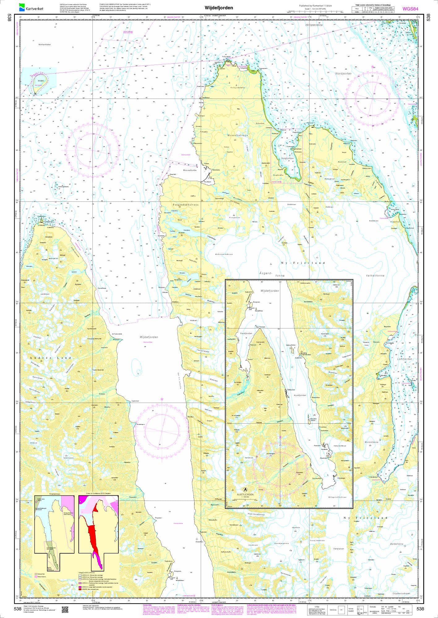 Wijdefjorden - 538 - Norway Kartverket Nautical Charts