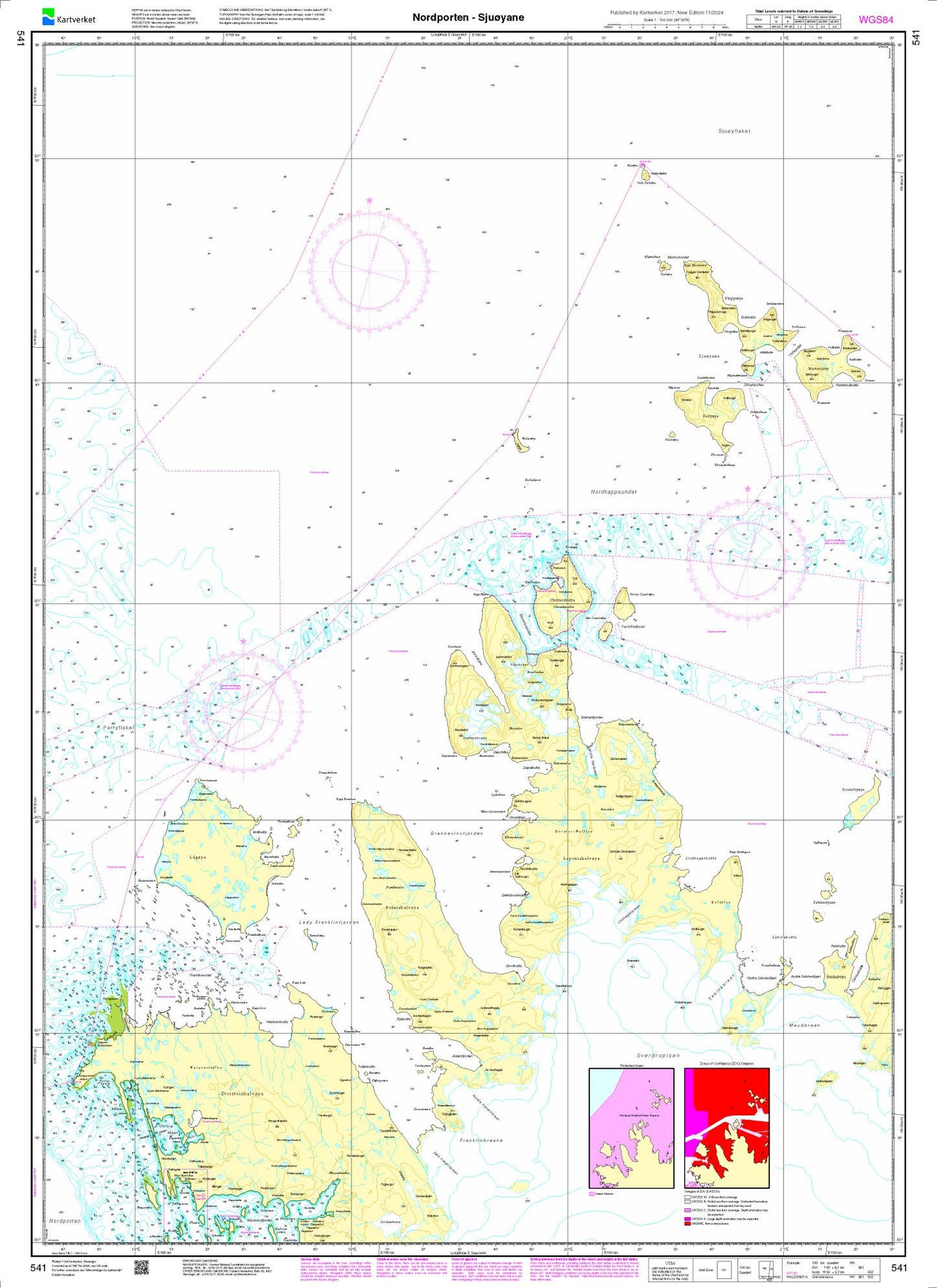 Nordporten - Sjuøyane - 541 - Norway Kartverket Nautical Charts