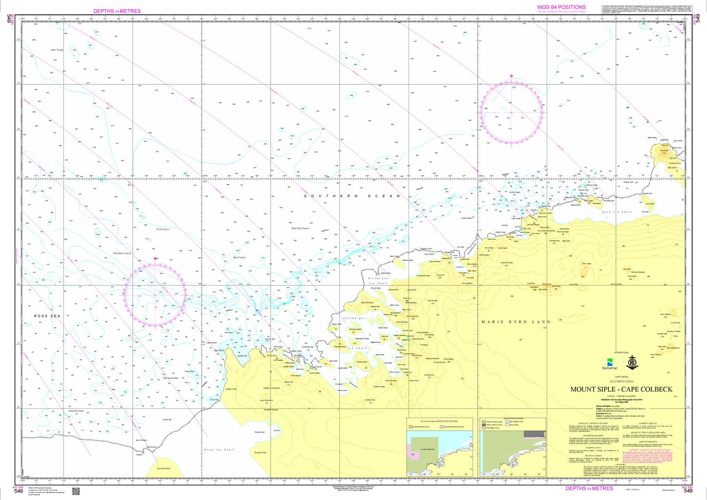 Mount Siple - Cape Colbeck - 549 - Norway Kartverket Nautical Charts