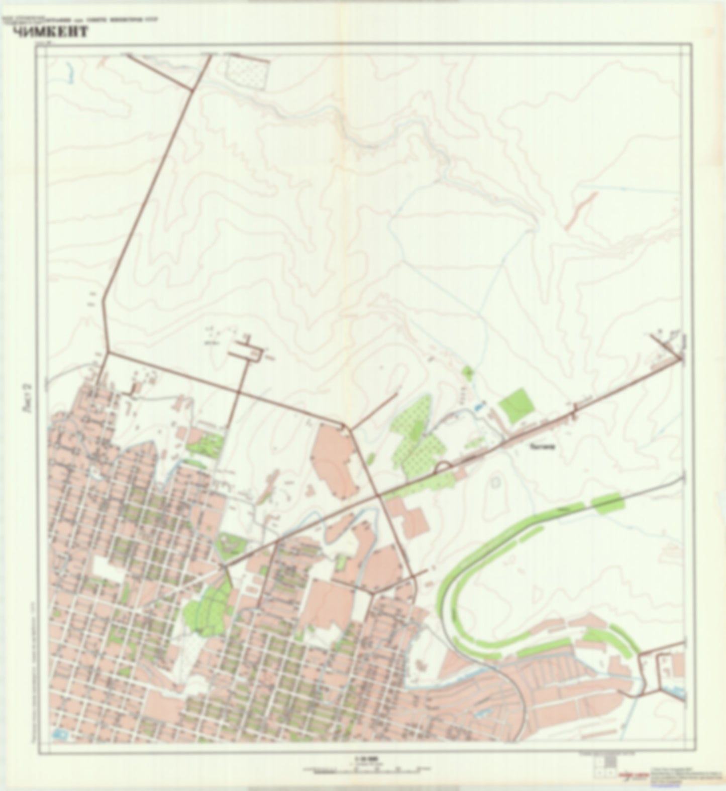 Chimkent / Shymkent 2 (Kazakhstan) - Soviet Military City Plans