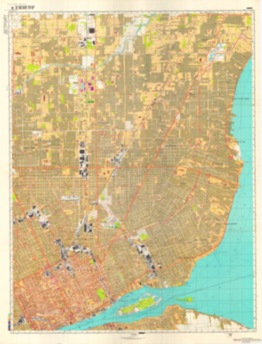 Detroit, MI, Windsor, ON 2 (USA, Canada) - Soviet Military City Plans