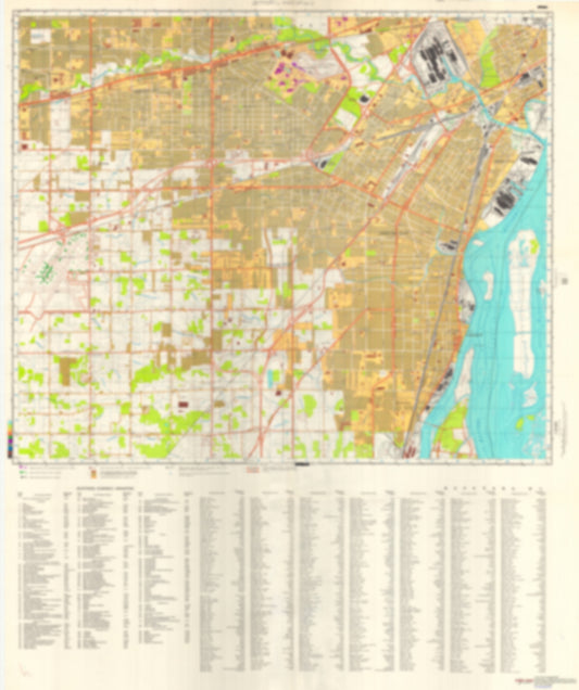 Detroit, MI, Windsor, ON 3 (USA, Canada) - Soviet Military City Plans