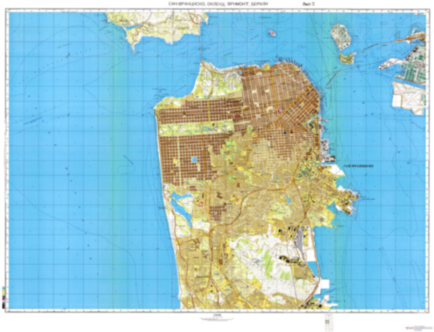 San Francisco, Oakland, Fremont, Berkeley, CA 3 (USA) - Soviet Military City Plans