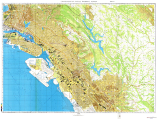 San Francisco, Oakland, Fremont, Berkeley, CA 4 (USA) - Soviet Military City Plans